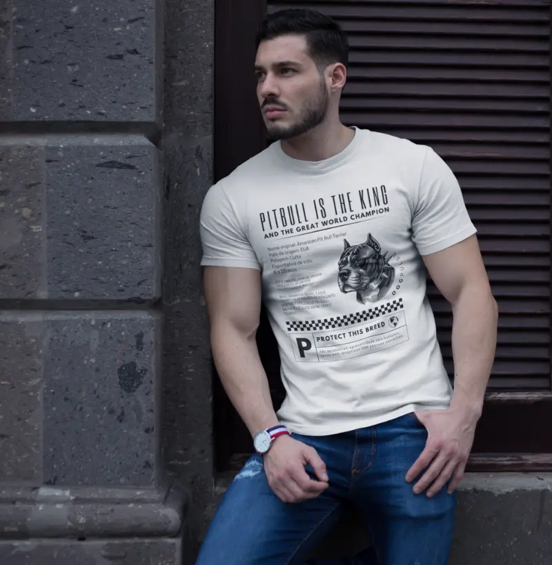 Camiseta Dog Pulse Pitbull Is The King – Royal Strength