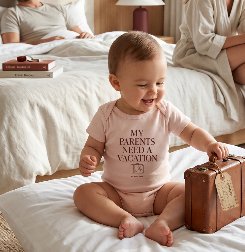 Body Bebê My Parents Need a Vacation | 100% Algodão | No Plan Club