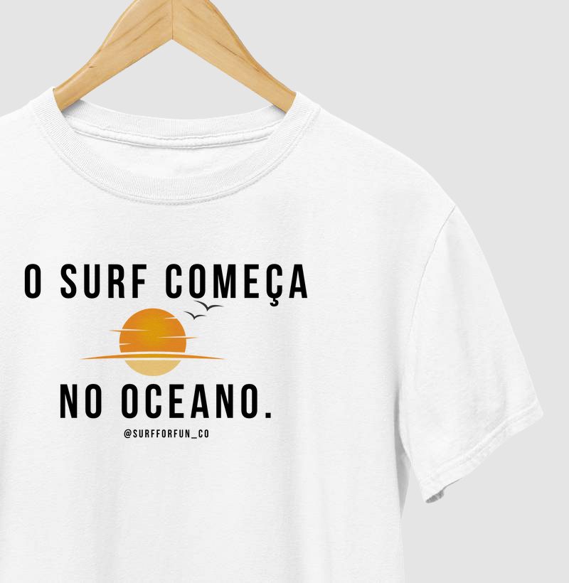 O surf começa no oceano
