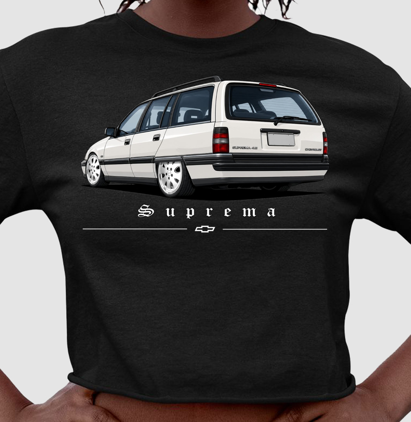Camiseta cropped feminina Ômega Suprema
