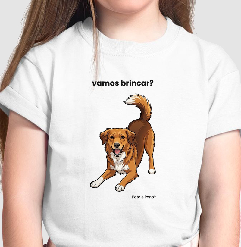 CAMISETA INFANTIL NOSSO MASCOTE BRINCAR - Camiseta Infantil