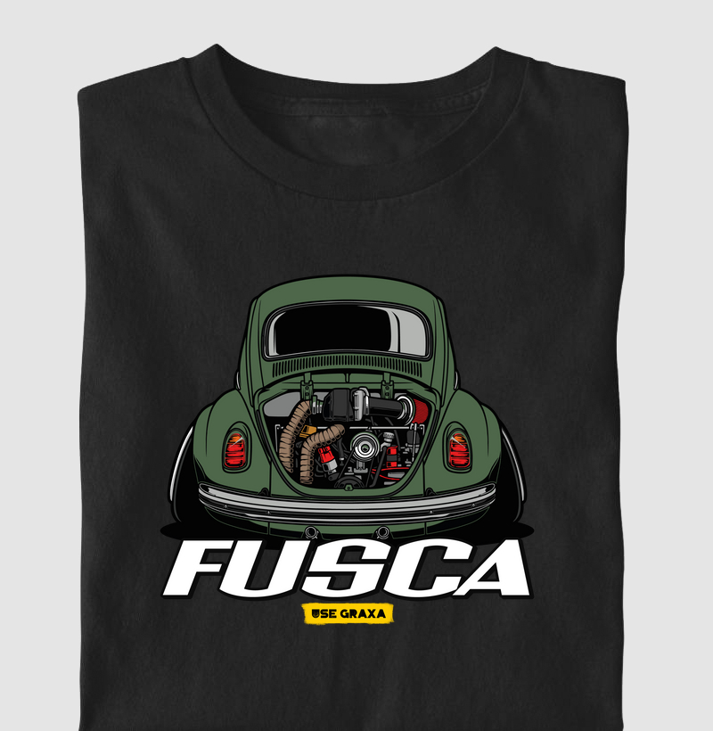 Fusca Turbo Verde Escuro Escrita
