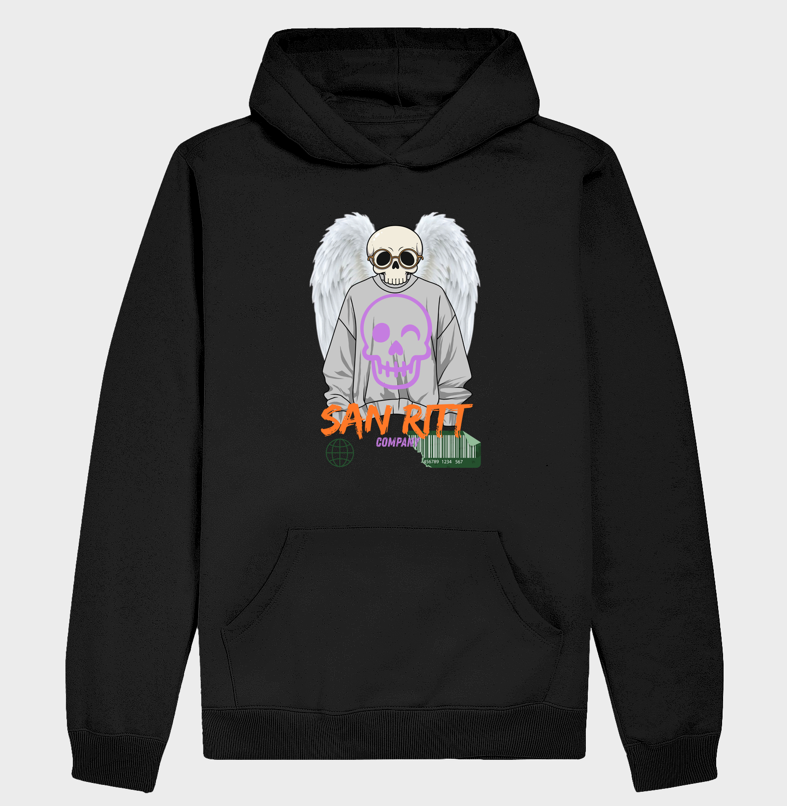 Hoodie Moletom S★R Skull with glasses