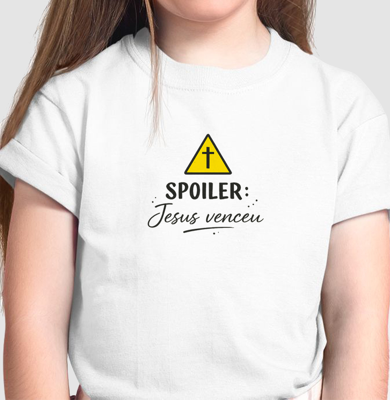 Camiseta Infantil Spoiler Jesus Venceu