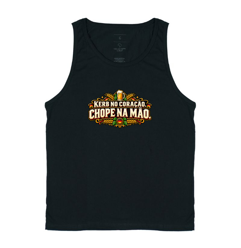 Kerb no coração, chope na mão - Regata