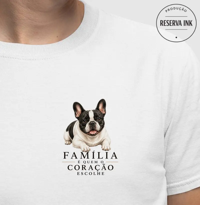 Bulldog (Buldogue) Francês Preto e Branco - Família