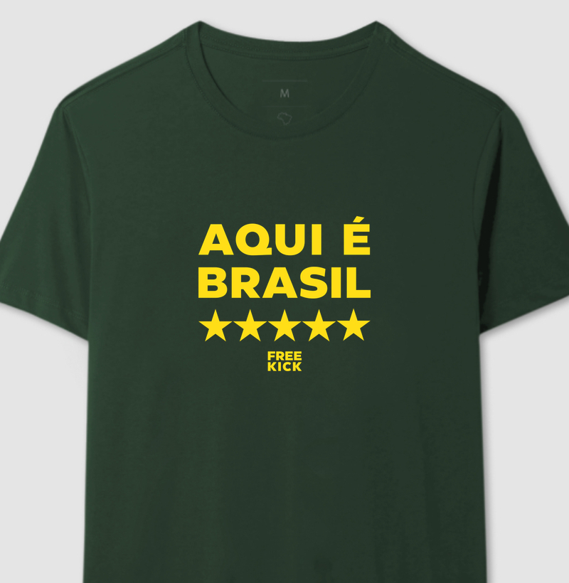 CAMISETA FREE KICK AQUI É BRASIL