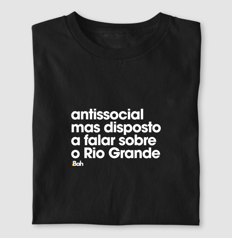 antissocial mas disposto a falar sobre o Rio Grande