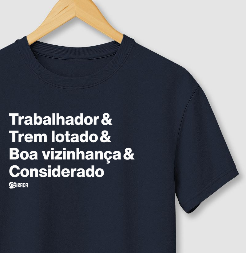 Trabalhador, trem lotado, boa vizinhança, considerado