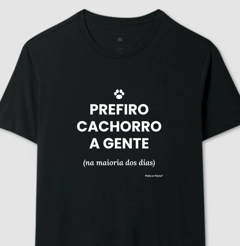 CAMISETA PREFIRO CACHORRO - Camiseta