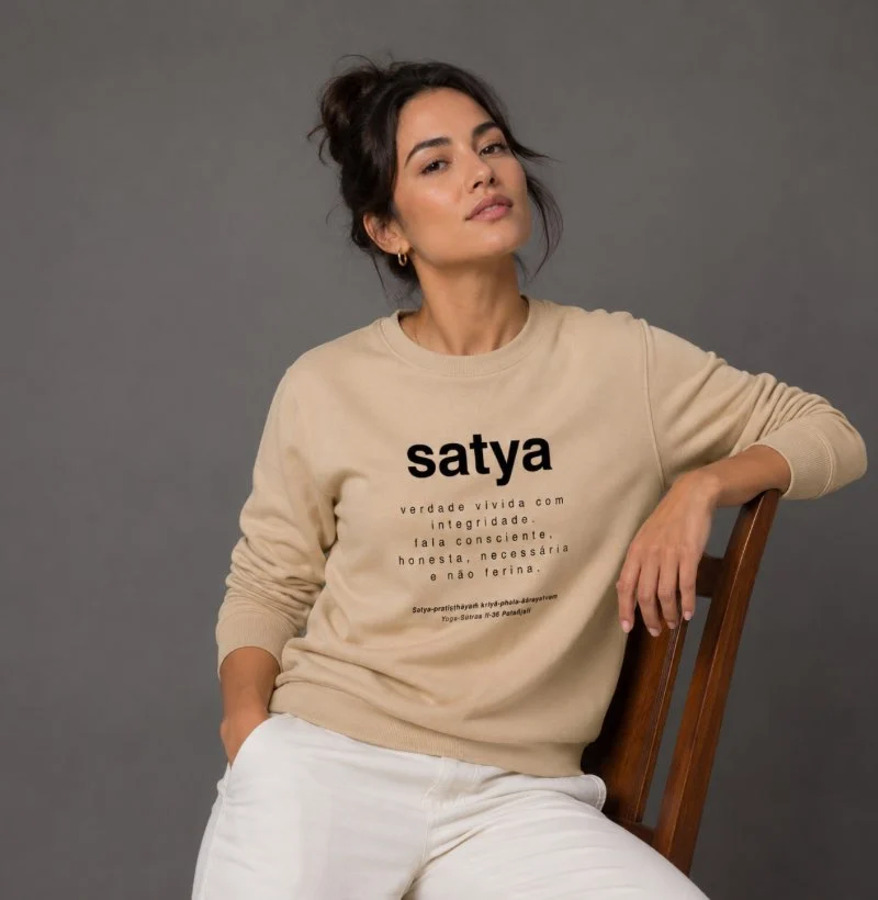 Suéter Moletom Satya - Yoga Sūtras de Patañjali