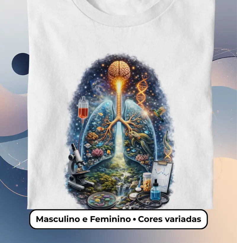 Camiseta "Respiro Oceânico: Biologia Marinha"