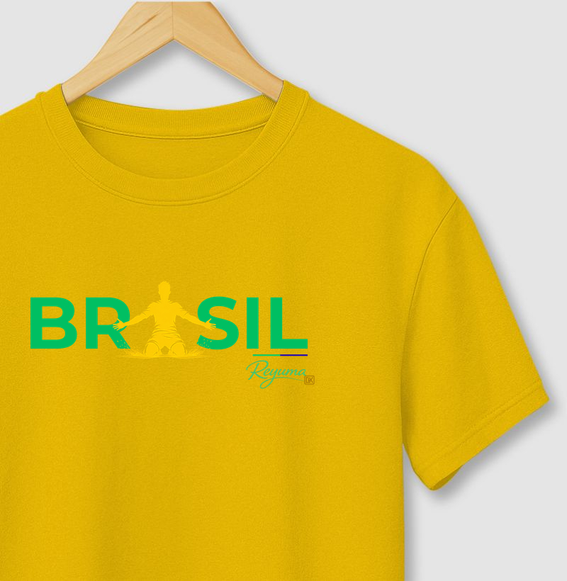 Camiseta Masculina, Feminina, Babylook e Unissex Tênis “Brasil Futebol Raiz” - Copa - Algodão 100% 