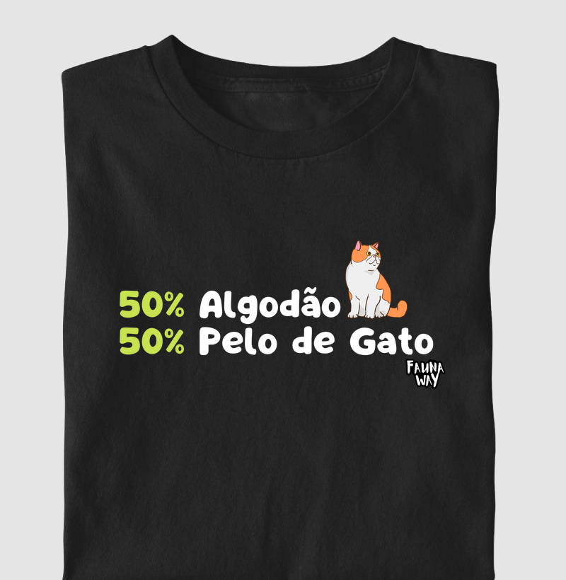 50% Algodão 50% Pelo de Gato