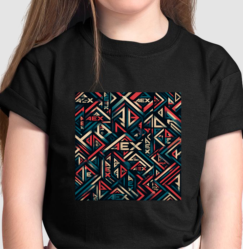 T-shirt Infantil Fractal Lines
