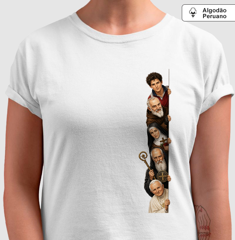 Camiseta Algodão Peruano Santos Amigos