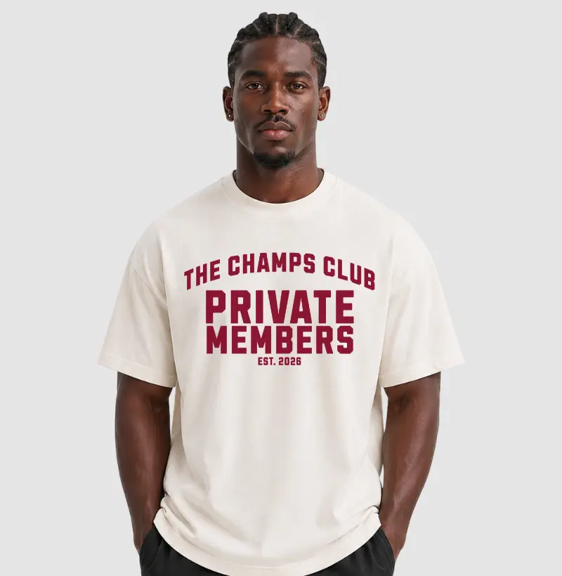 Camiseta Oversized Private Members Vinho