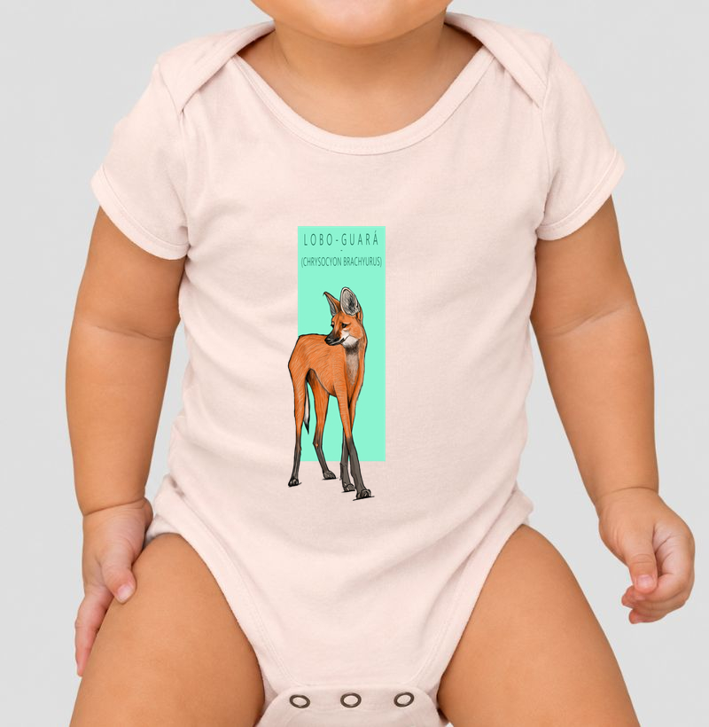 Body Infantil Lobo-guará - Body Infantil