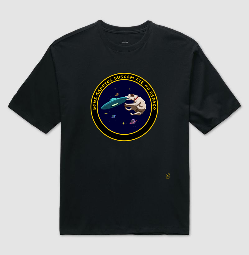 Camiseta Oversized "Cão na Órbita"