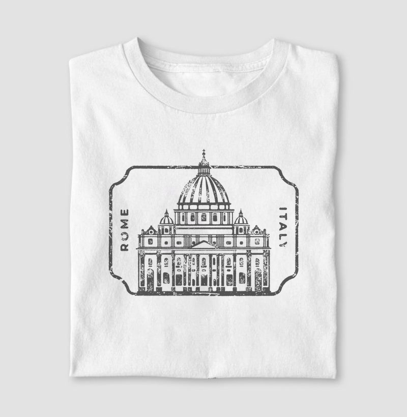 Camiseta Estampa Italy Cinza