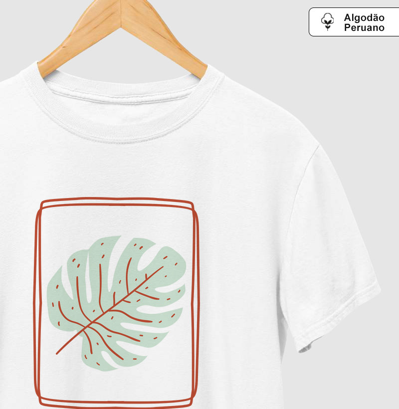 Camiseta Minimalista Folha Ondulatum Owl Basic