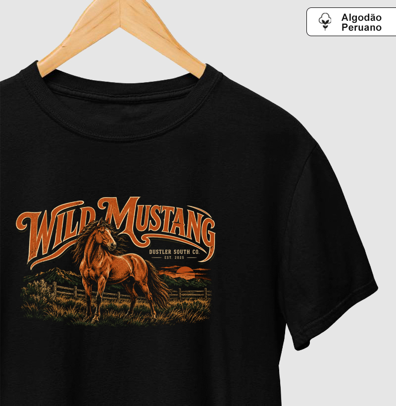 Camiseta Country Masculina Wild Mustang Dustler South Co.