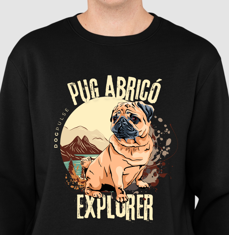 Suéter Moletom Dog Pulse Pug Abricó Explorer – Joyful Journeys