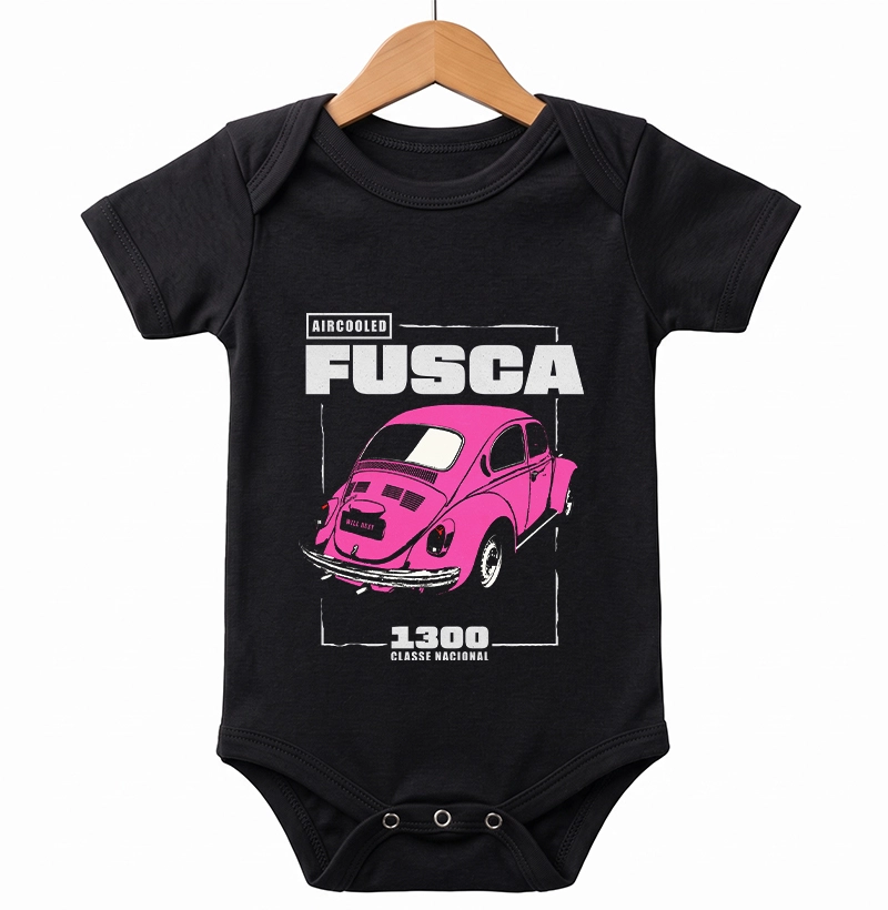 Fusca 1300 | Rosa - Body Infantil