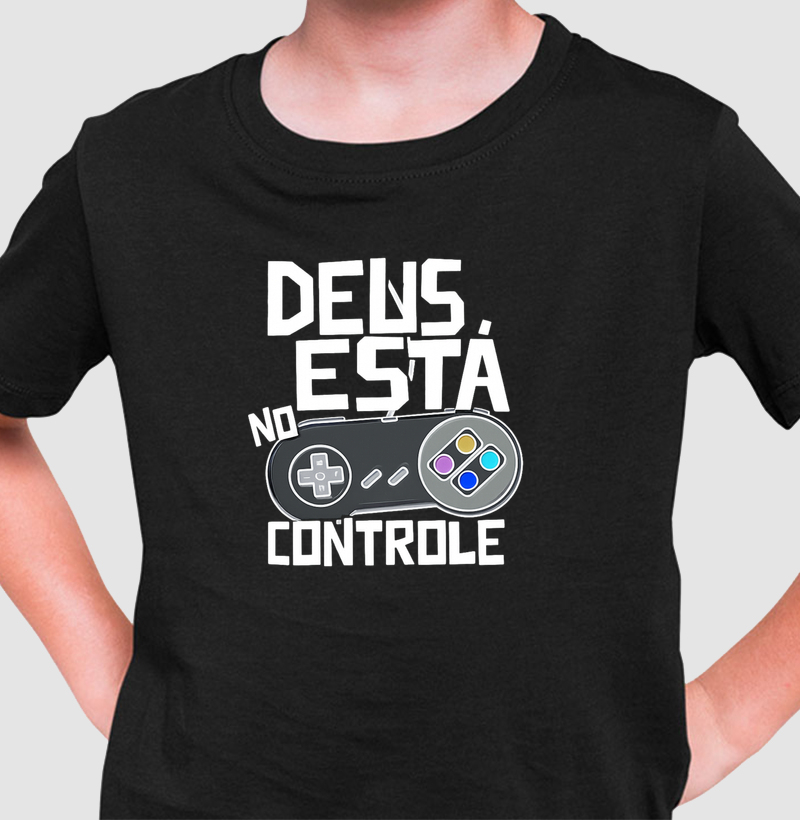 Camiseta Infantil Deus está no controle