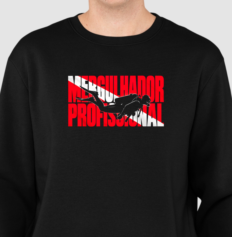 Mergulhador Profissional Bandeira - Suéter Moletom