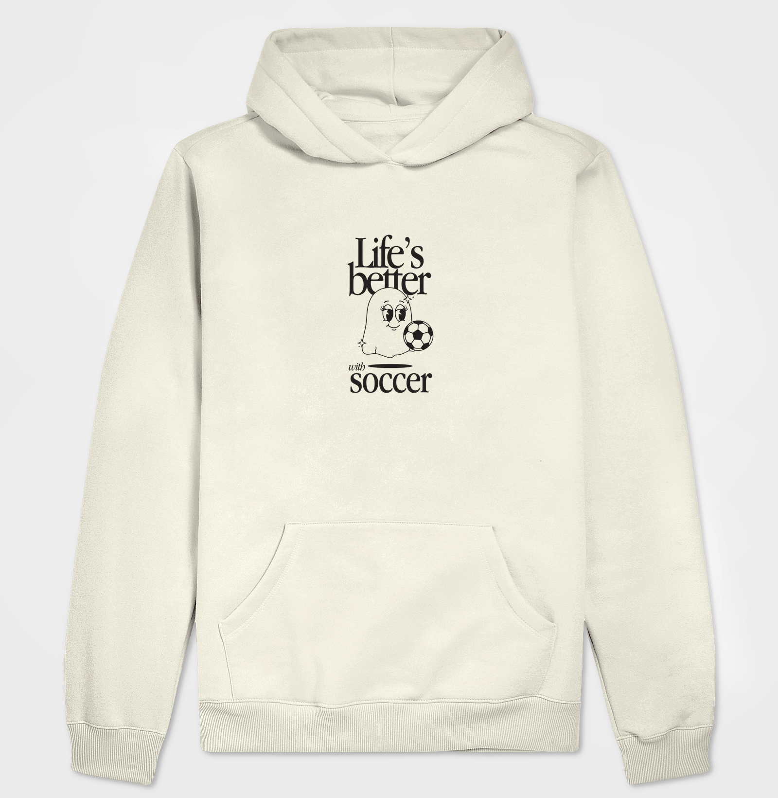 feminina de futebol estampa "life's better with soccer" joga bonita