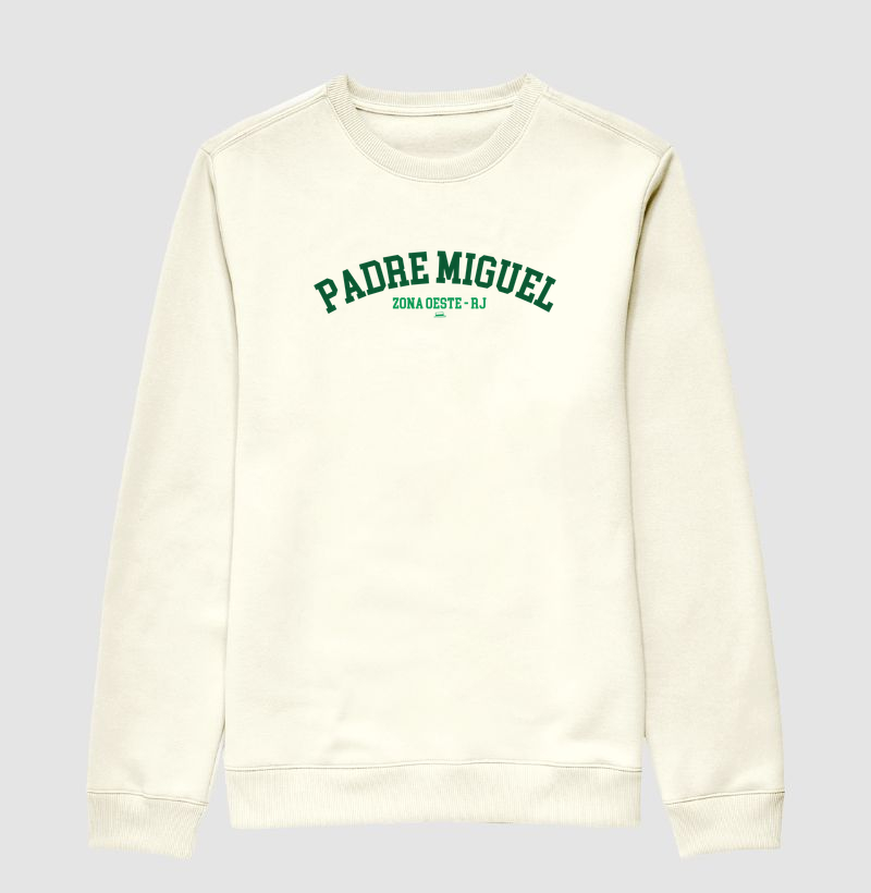 Padre Miguel - Verde e Branco - Suéter Moletom