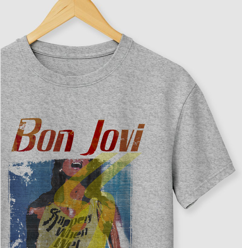 Camiseta Bon Jovi Slippery When Wet
