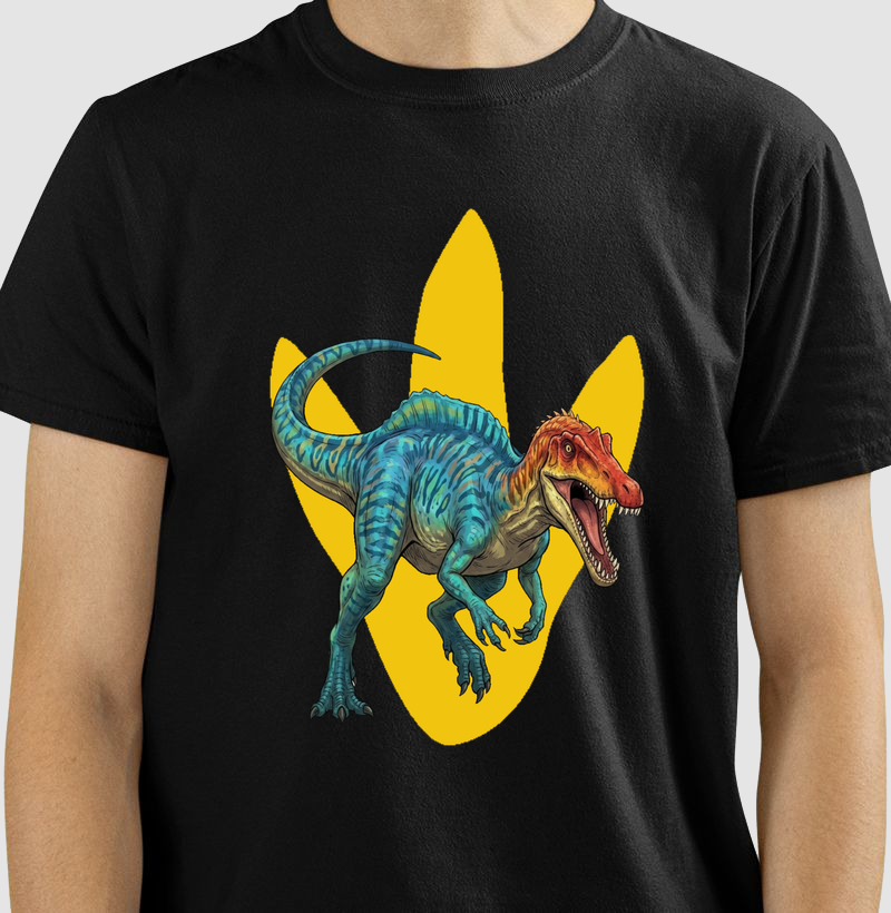 Camiseta Dinossauro Irritator Ataque Algodão Premium Dinoloco