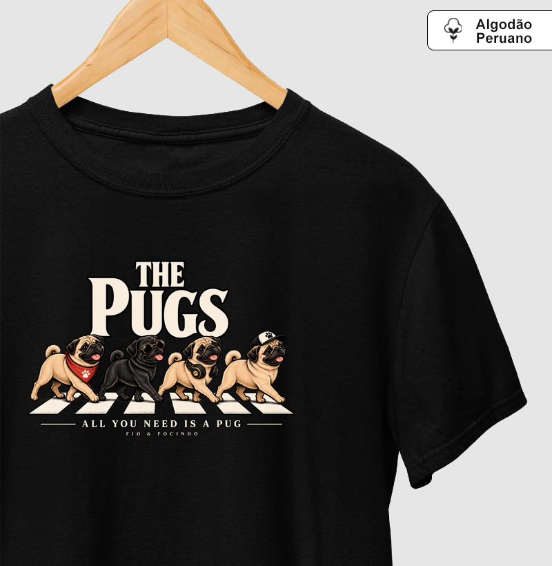 Camiseta Pug / Pet Lovers | The Pugs - Camiseta Algodão Peruano