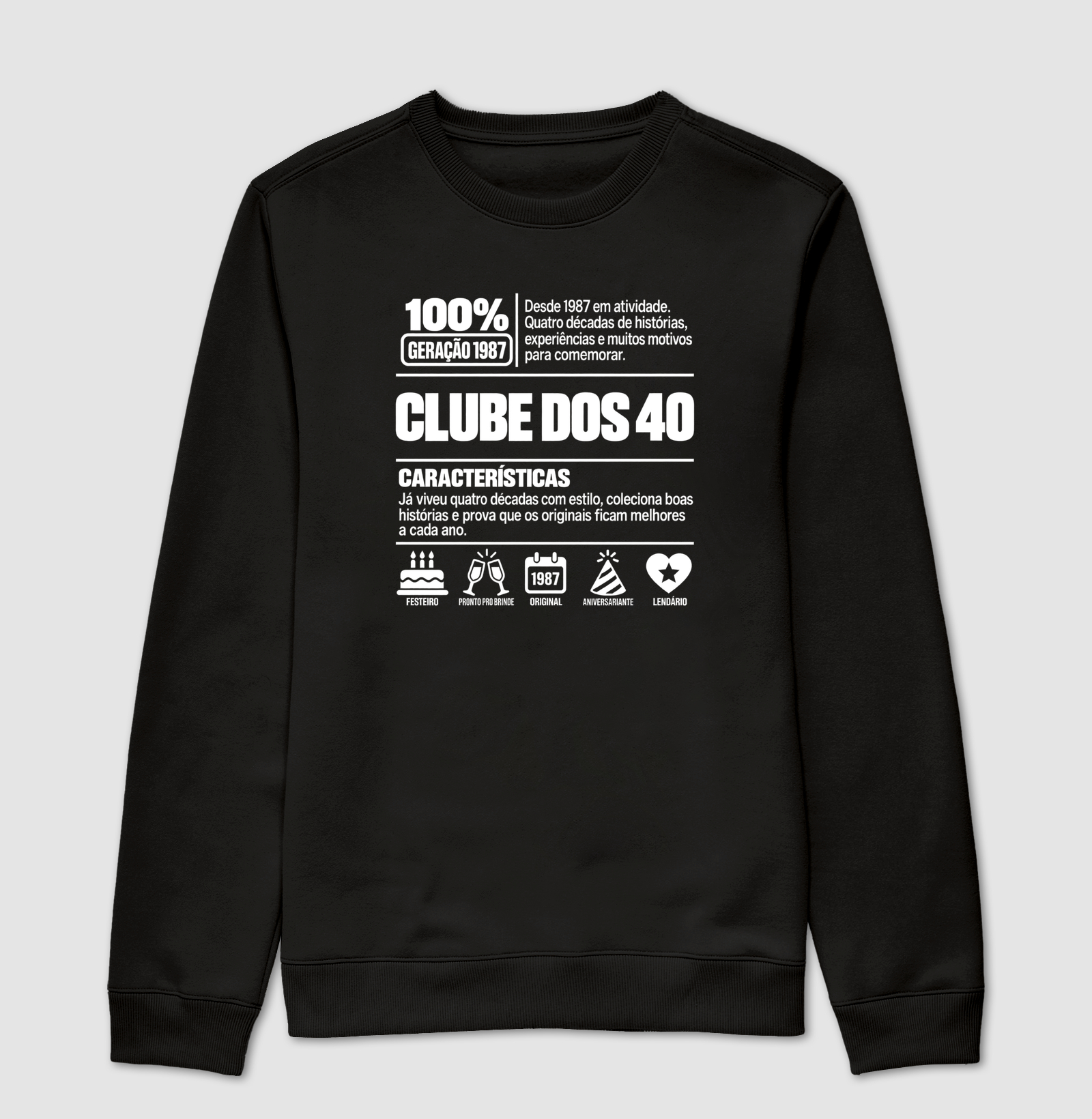 Significado Clube Dos 40 1987 - Suéter Moletom