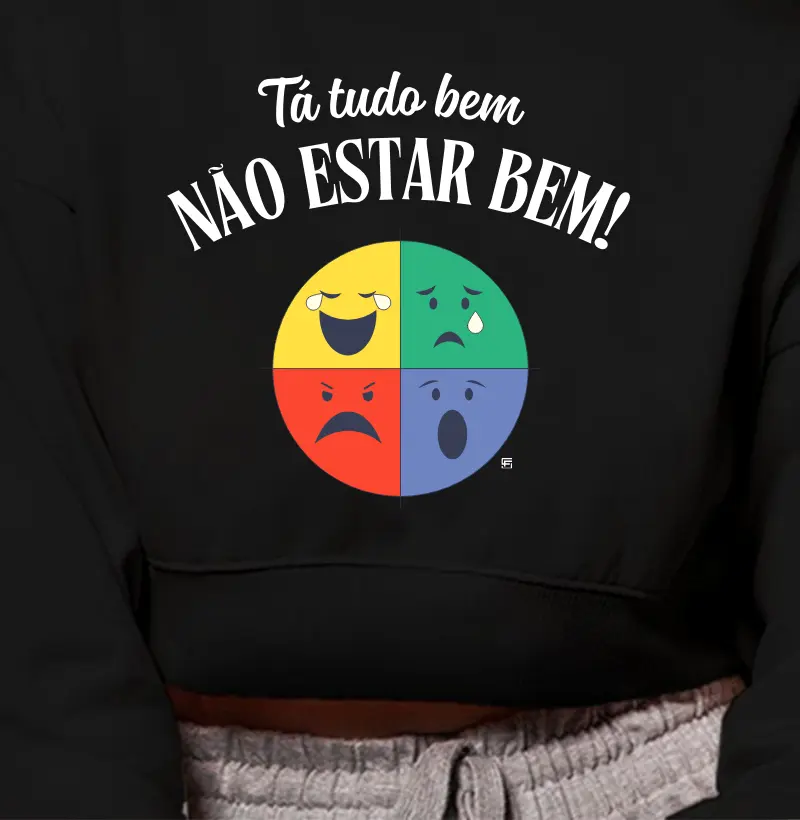 Cropped Moletom Tá tudo bem não estar bem