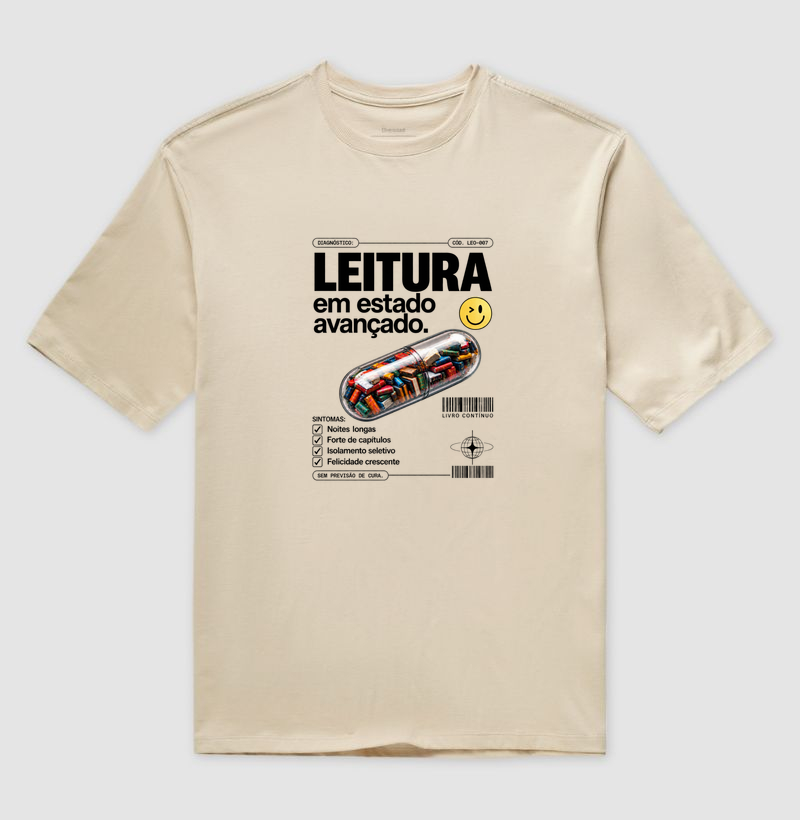 Leitura em estado avançado - Camiseta Oversized