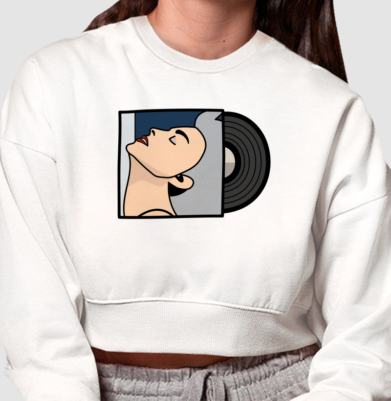 Cropped Moletom Inspiração Madonna - True Blue