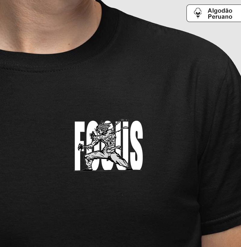 Garou Focus - Camiseta Algodão Peruano