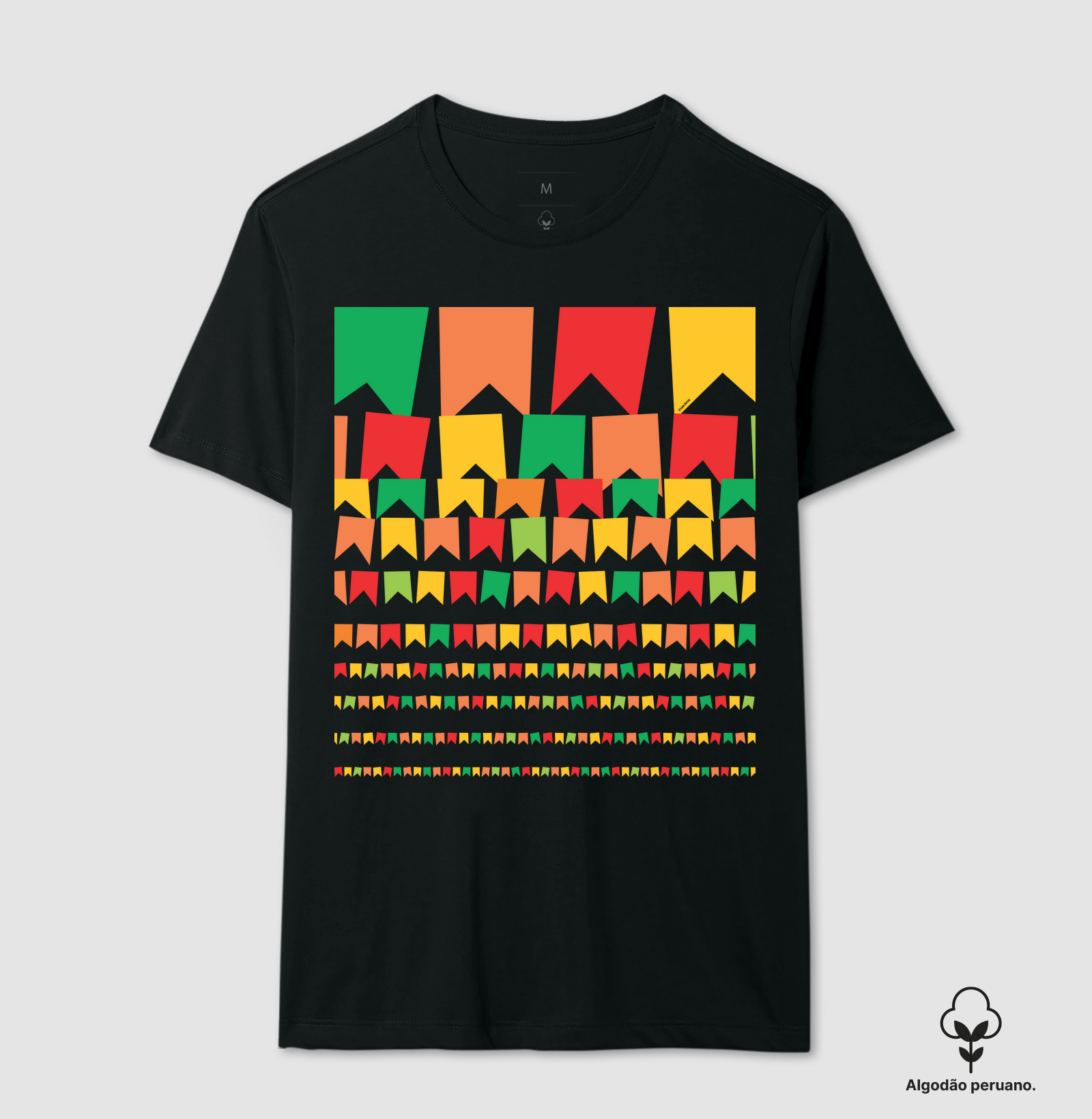 Camiseta Algodão Peruano - Bandeirinhas 