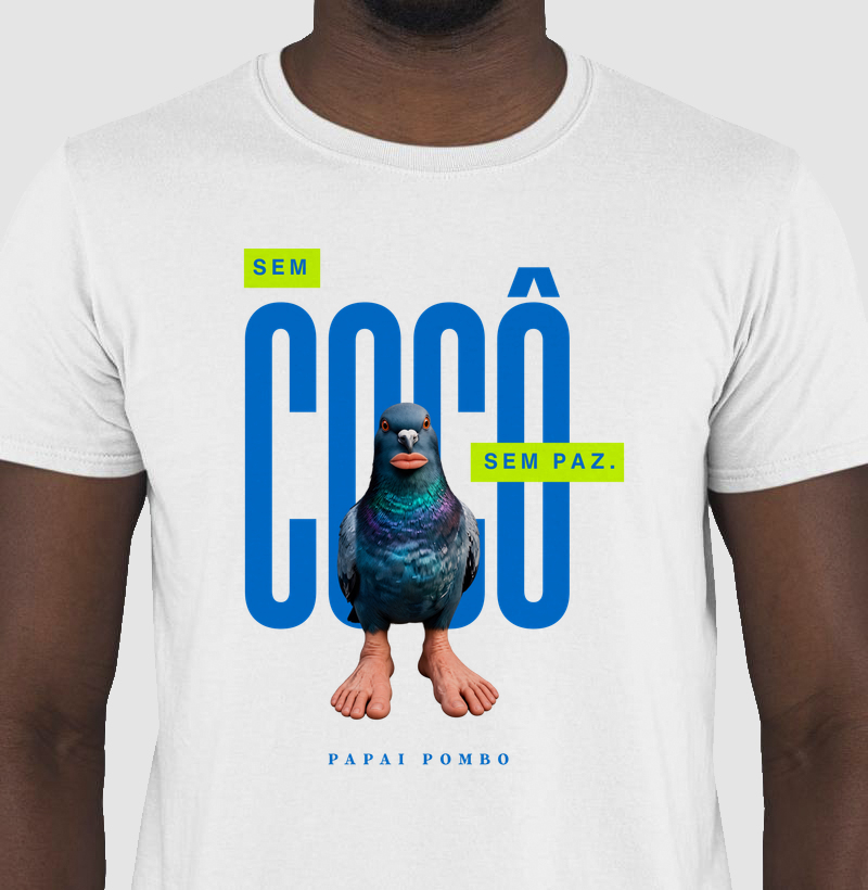 CAMISETA REGULAR SEM COCÔ, SEM PAZ.