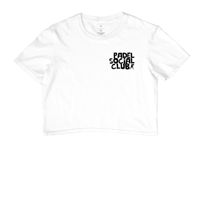 Camiseta Feminina Cropped Padel Club "Social Club"