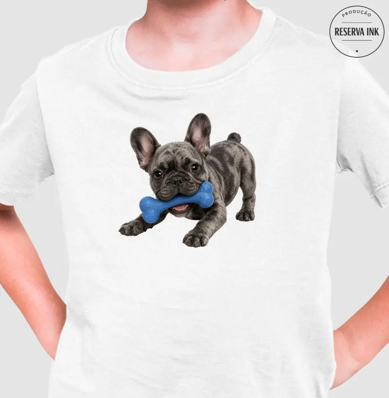 Bulldog (Buldogue) Francês Cinza - Desenho Animado