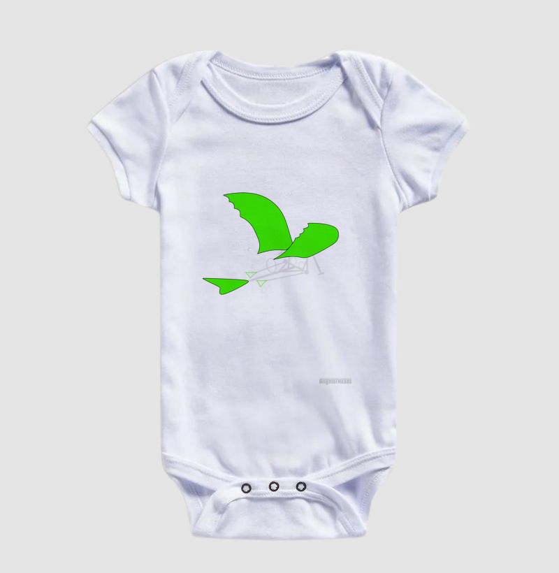 Body Bebê Algodão Premium Estampa: Flying Machine 