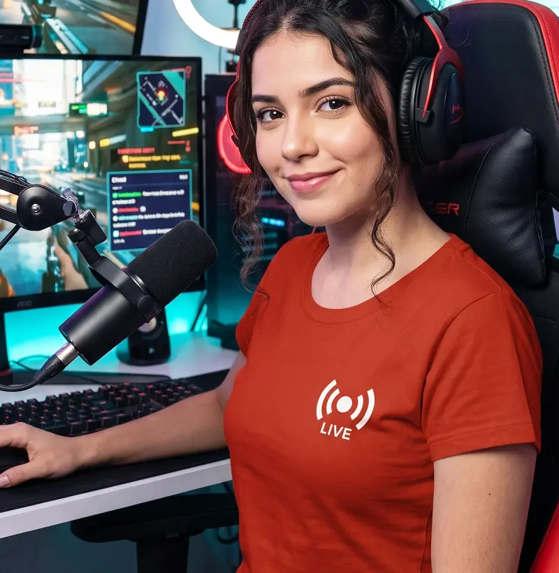 Camiseta Feminina "LIVE"