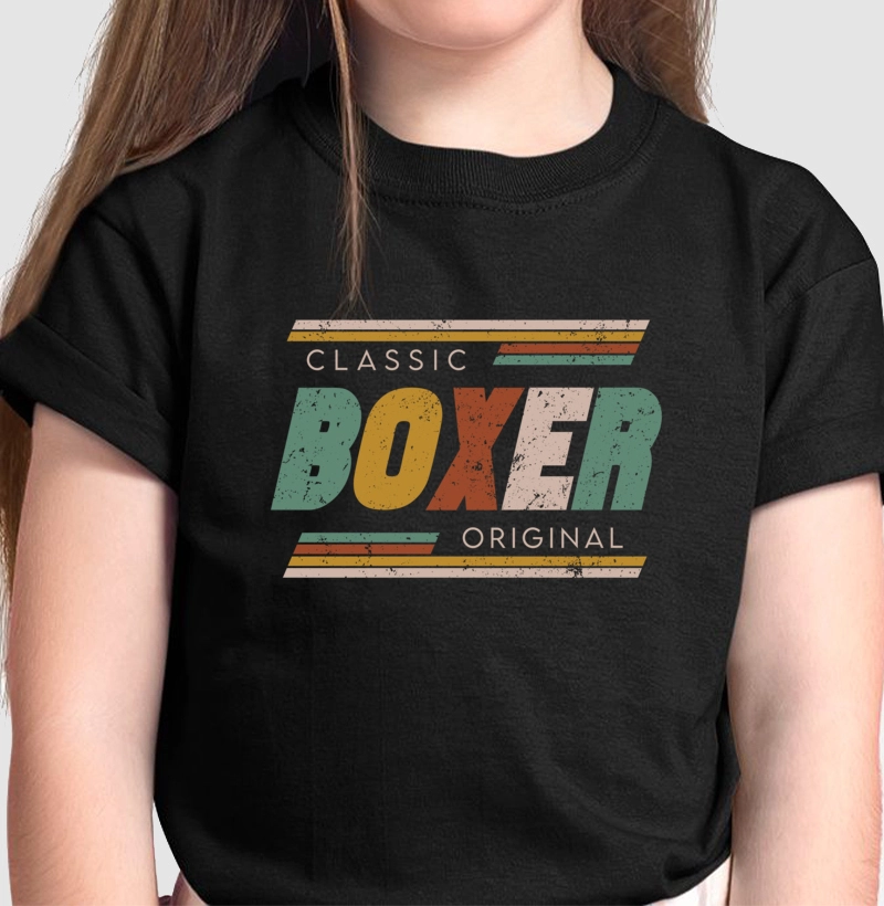 Camiseta Infantil Boxer Vintage