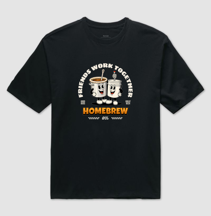 Friends Work Together - New Brew - Camiseta Oversized