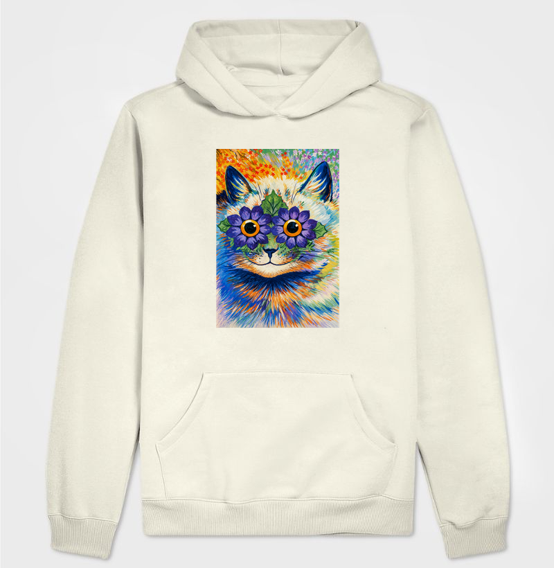 Psychedelic Flower Cat -  Louis Wain - Hoodie Moletom