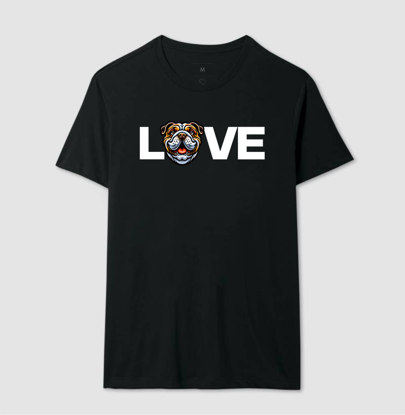Camiseta Love Bulldog Inglês